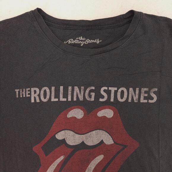 Rolling Stones 1975 US Tour Band Graphic T Shirt Womens Size Large L Black - Picture 1 of 9